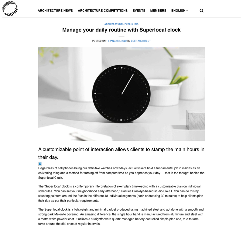 Manage your daily routine with Superlocal clock