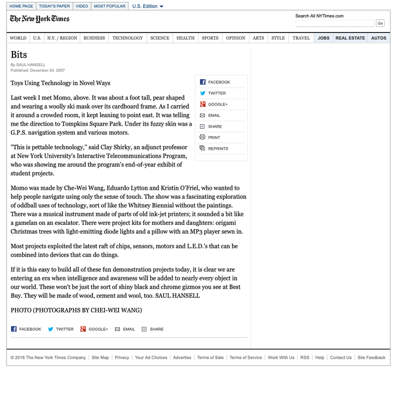 Toys Using Technology in Novel Ways