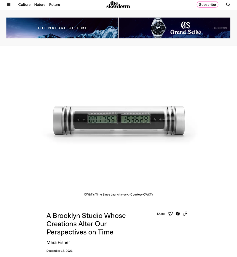 A Brooklyn Studio Whose Creations Alter Our Perspectives on Time