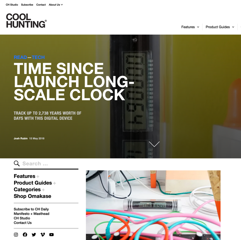 TIME SINCE LAUNCH LONG-SCALE CLOCK