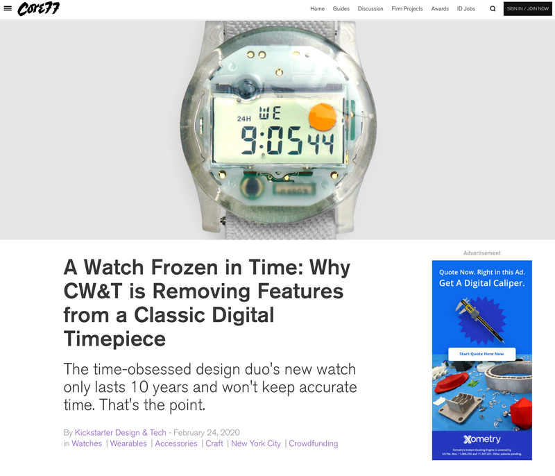 A Watch Frozen in Time: Why CW&T is Removing Features from a Classic Digital Timepiece