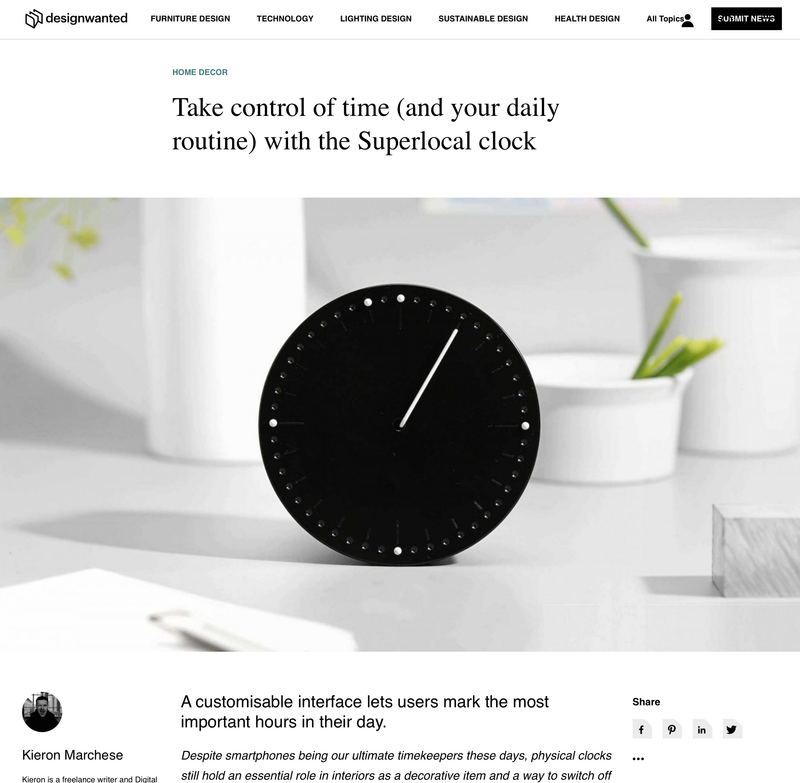 Take control of time (and your daily routine) with the Superlocal clock